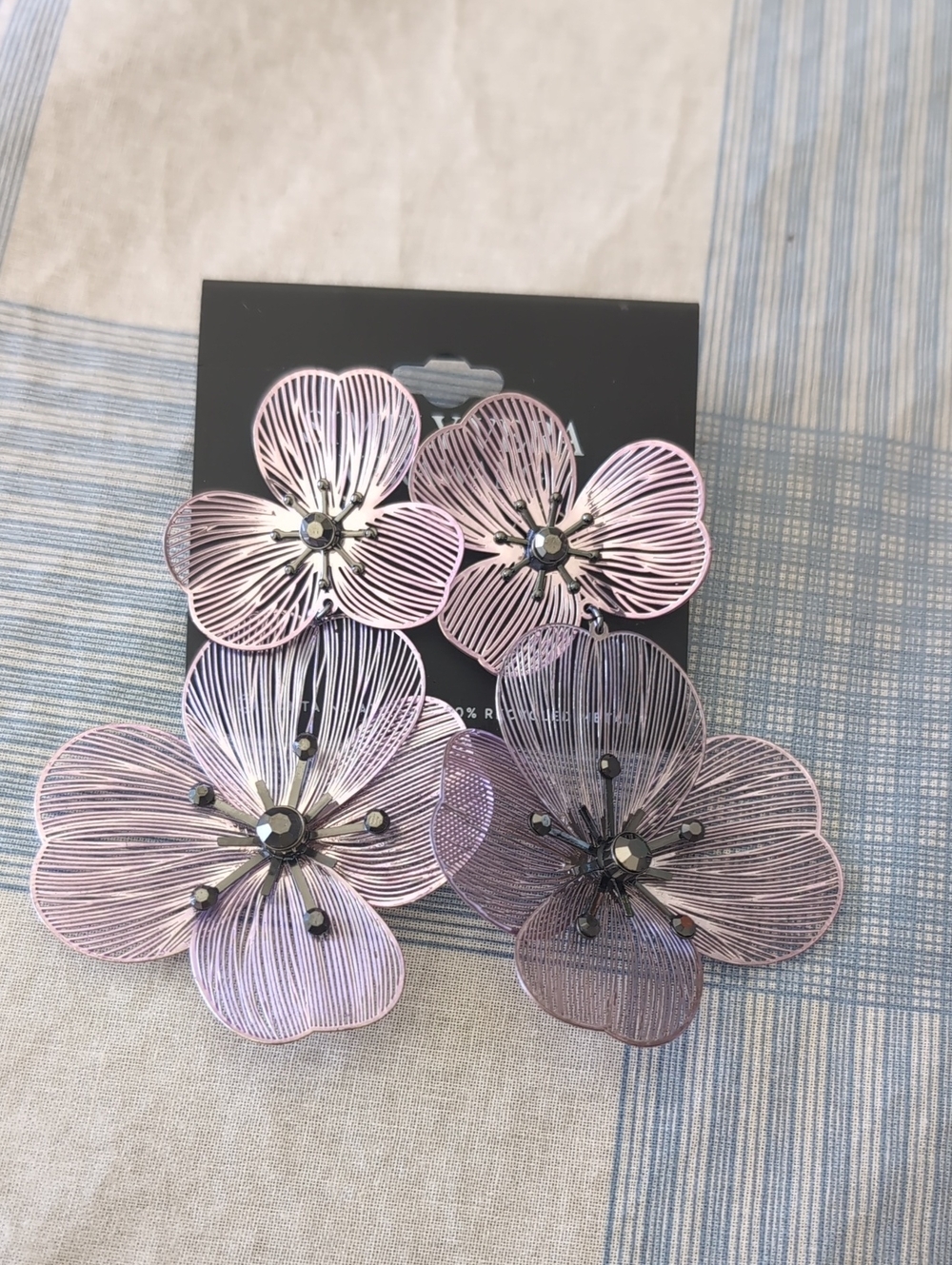Simply Vera By Vera Wang - Delicate Wire Flower Earrings in Pale Lavender NWT
